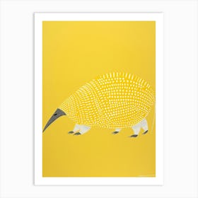 Yellow Armadillo Art Print