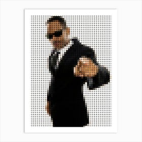 Will Smith Men In Black Style Dots Art Print