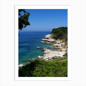 Corfu Coastline Art Print