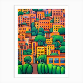 Medellin Cityscape Art Print