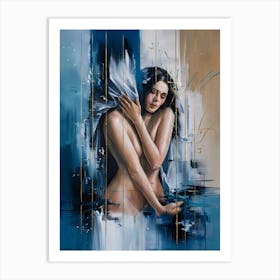 Sexy Naked Woman, Erotic Oil Painting #8 Art Print