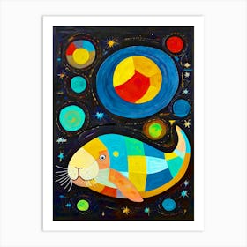 Seal In Space Art Print