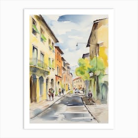 Ravenna, Italy Watercolour Streets 2 Art Print