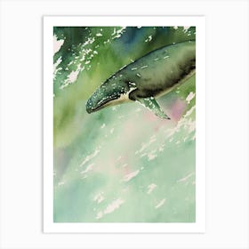 Humpback Whale Storybook Watercolour Art Print