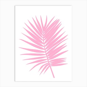 Pink Palm Leaf Art Print