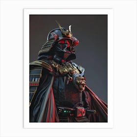 Darth Vader As A Vintagepunk Samurai 01 Art Print