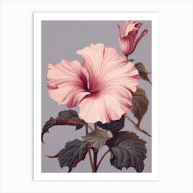 Floral Illustration Hibiscus 2 Art Print