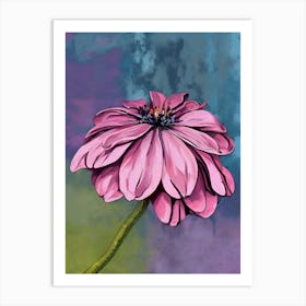 Pink Zinnia Art Print