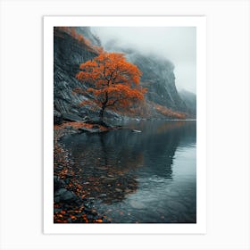 Tree In The Fog Art Print