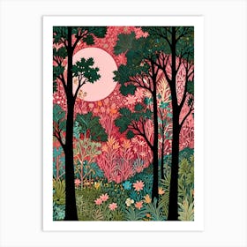 William Morris Forest At Night 26 Art Print