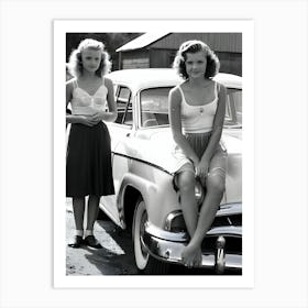 50's Era Community Car Wash Reimagined - Hall-O-Gram Creations 14 Art Print