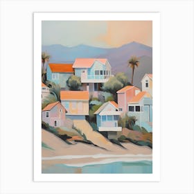 Malibu California Abstract Acrylic Painting Art Print