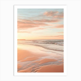 Beadnell Bay Beach Northumberland At Sunset 3 Art Print