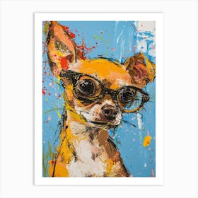Chihuahua Acrylic Painting 11 Art Print