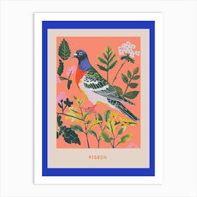 Spring Birds Poster Pigeon 6 Art Print