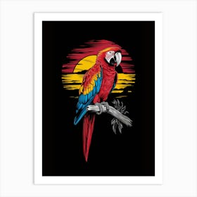 Parrot At Sunset Art Print