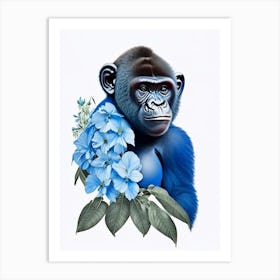 Baby Gorilla Gorillas Decoupage 2 Art Print