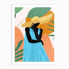 Woman In A Hat 1 Art Print