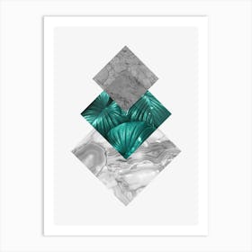 Geometric and botanical 7 Art Print