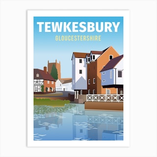 Tewkesbury Mill River Art Print