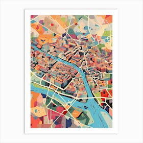 Berlin, Germany, Geometric Illustration 4 Art Print