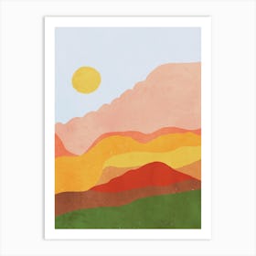 Stained Glass Landscape Art Print