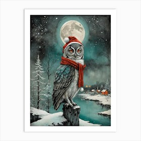 Owl In The Hood 008 2 Art Print