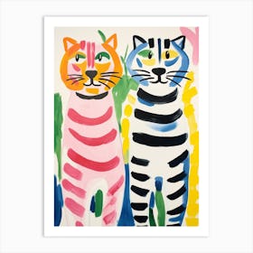 Colourful Kids Animal Art Tiger 1 Art Print