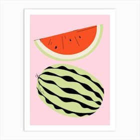 Watermelon Colorful Fruit Print Art Print