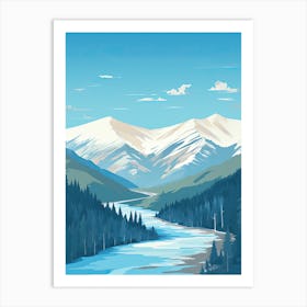 Breckenridge Ski Resort   Colorado, Usa, Ski Resort Illustration 0 Simple Style Art Print