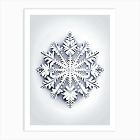 Irregular Snowflakes, Snowflakes, Marker Art 5 Art Print