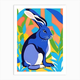 Blue Rabbit Art Print