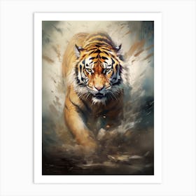 Tiger Art In Realism Style 1 Art Print