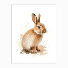 Mini Satin Rabbit Nursery Illustration 4 Art Print