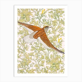 Harrier William Morris Style Bird Art Print