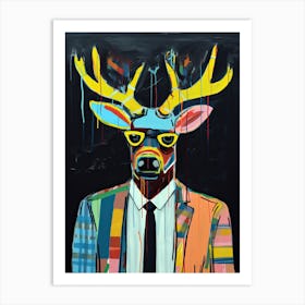 Disco Deer Art Print