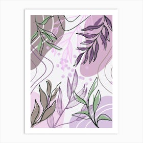 Abstract Floral Pattern 38 Art Print