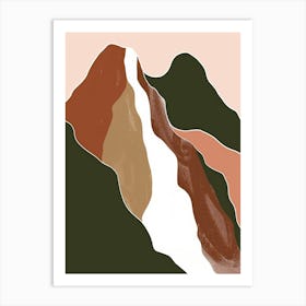 Abstract Mountain Canvas Print 2 Art Print