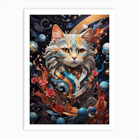 Cat In Space 1 Art Print