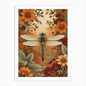 William Morris Dragonfly Autumn Exhibit (5) Art Print