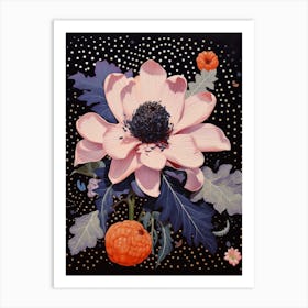 Surreal Florals Lilac 2 Flower Painting Art Print