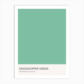 Grasshopper Green Colour Block Poster Art Print