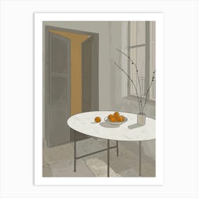 Room With Oranges Art Print