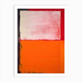 Orange Tones Abstract Rothko Quote 1 Art Print