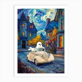 Ghost In A Car 1 Art Print