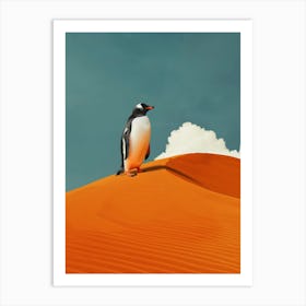 Penguin In The Desert Art Print