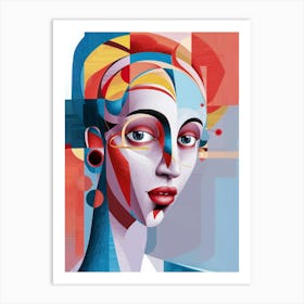 Abstract Portrait Of A Woman Art Print