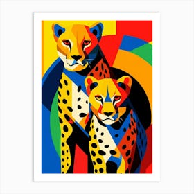 Cheetah Abstract Pop Art 2 Art Print