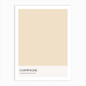 Champagne Colour Block Poster Art Print