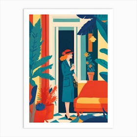 Woman In A Room Art Print